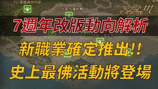 【天堂M】7週年最新動向：將推新職業/新國王狩獵地/新飾品/經驗合併/沙漠地圖改版/名譽幣技能箱調整/史上最佛活動將登場👉買天堂M鑽卡找我最安心