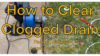 HOW TO CLEAN CLOGGED DRAIN  Hydrostar Auger Drain Cleaner