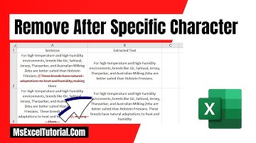 How to Remove Everything After A Specific Character In Excel