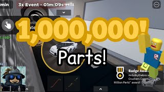 finally got to 1,000,000 parts in car crushers 2!!!!