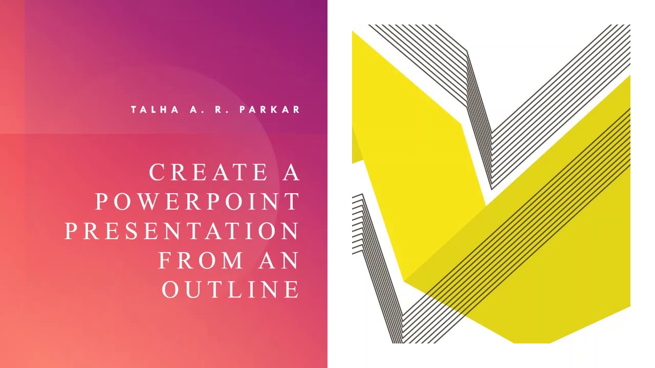 Create a PowerPoint presentation from an outline. - YouTube