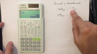 CONVERTIR de DECIMAL a HEXADECIMAL - Calculadora Casio