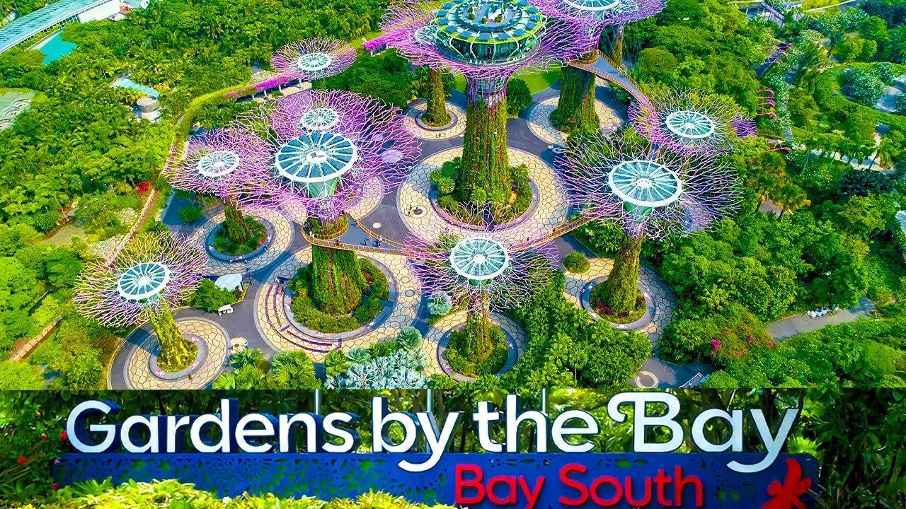 Gardens By The Bay From Above Singapore Youtube