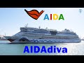 Maniobra de salida del crucero AIDAdiva del puerto de Cádiz