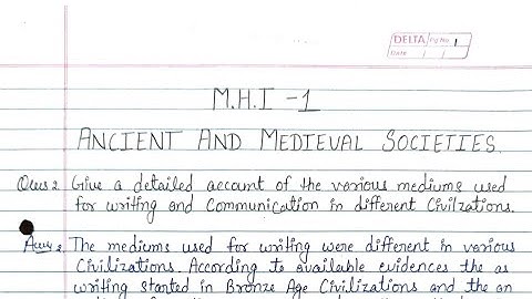 MHI 01 Solved Assignment 2022-23 | MHI 01 Solved Handwritten Assignment 2022-23 | MHI 01 | IGNOU