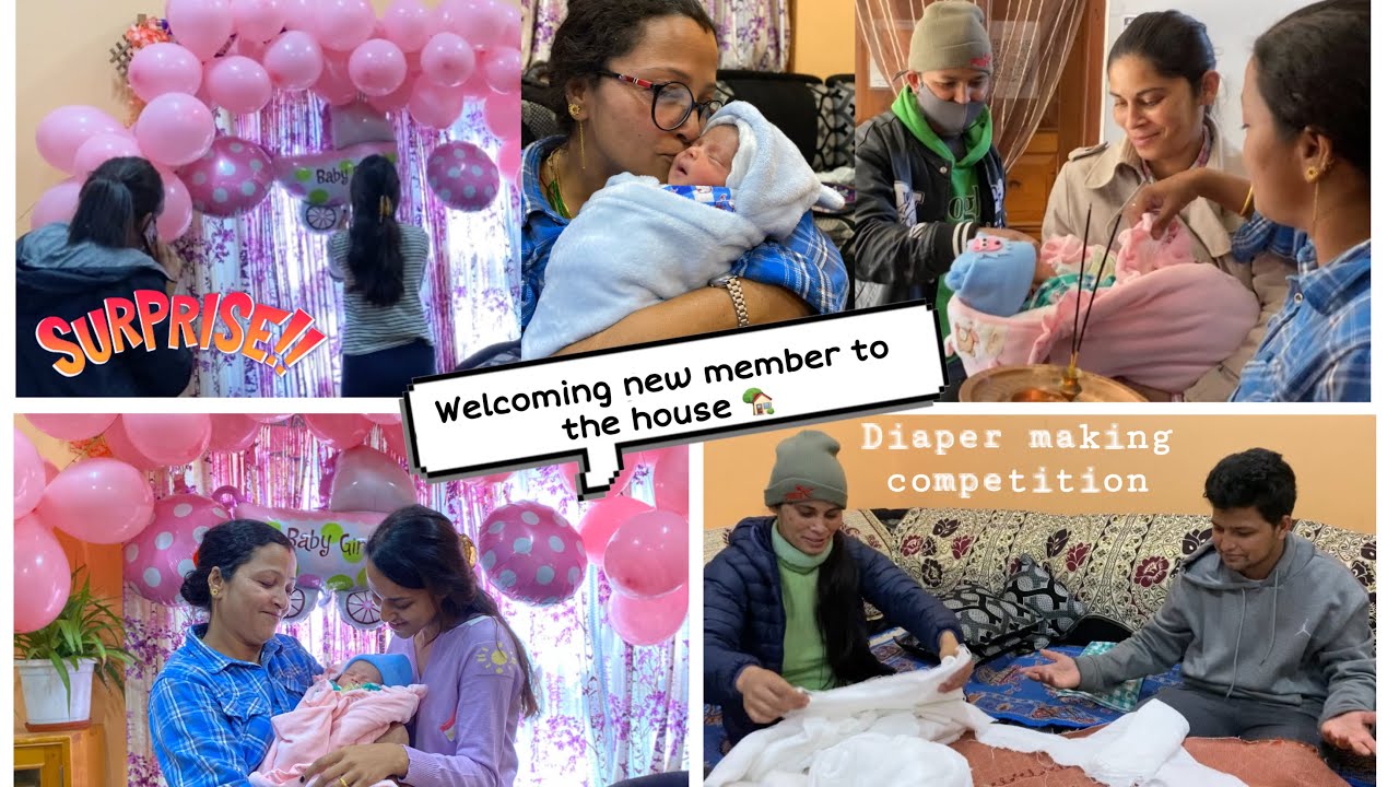 new member to the house Vlog in Nepali Surprise, Diaper