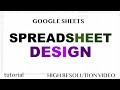 How to Design Good Looking Spreadsheets - Google Sheets