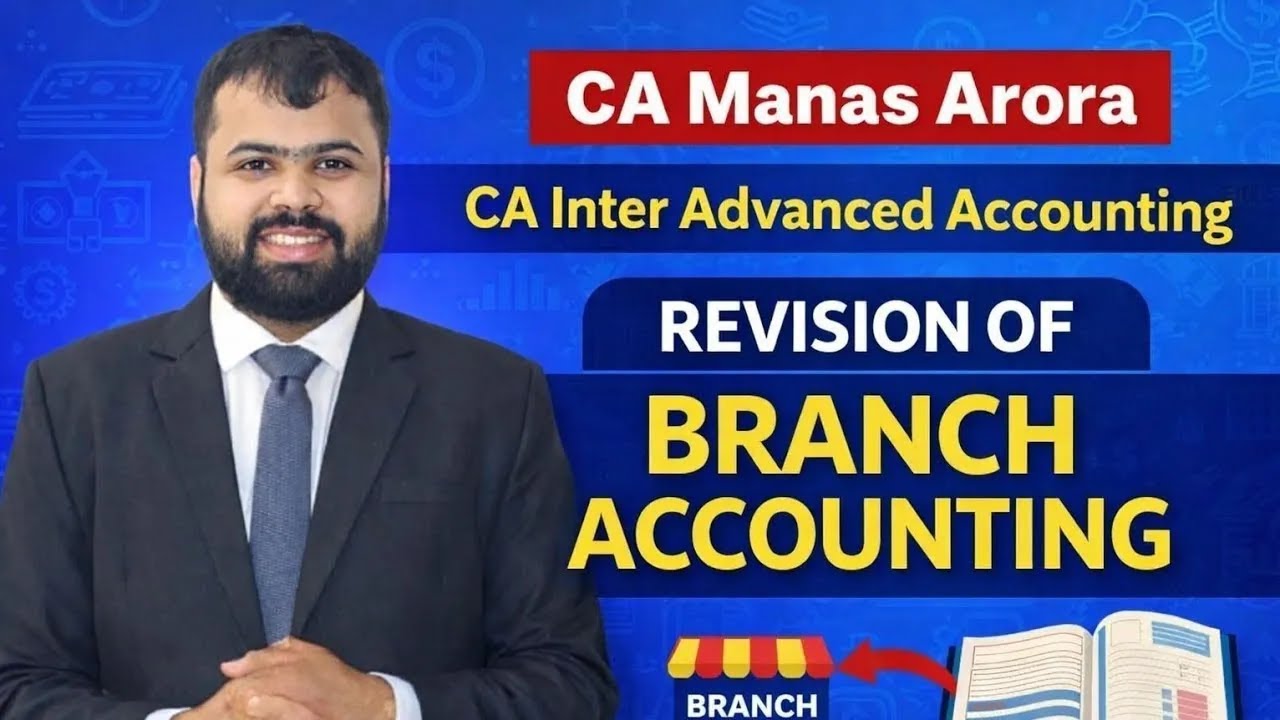 Branch Accounting (Part 7/14)| Wholesale Price Method| CA Inter |CA Manas Arora| May/Spet'26