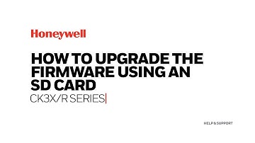 How to upgrade the firmware on CK3X/R series using an SD card