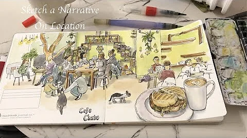 Nothing is too difficult when you have a positive mindset  Montreal Cat Cafe Sketch on Location