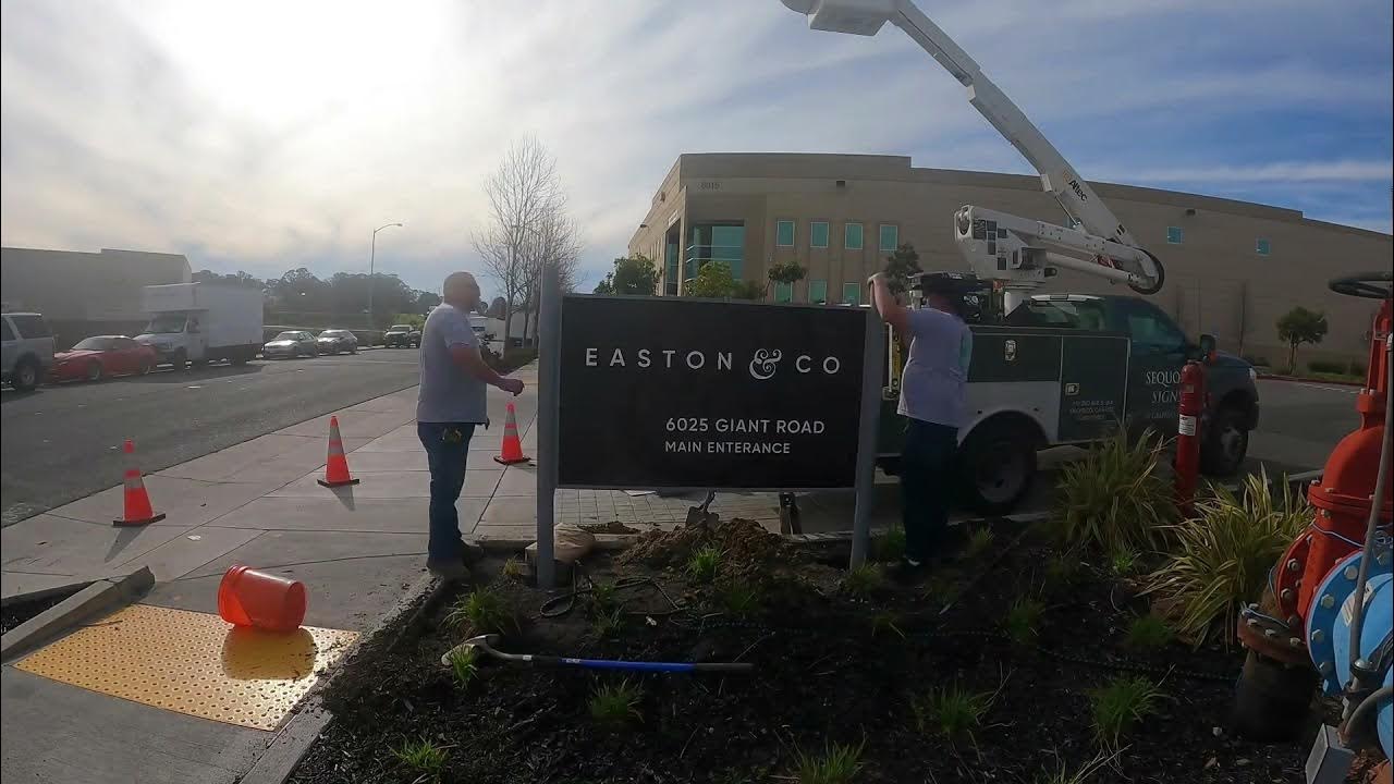 Post and Panel Sign Installation YouTube
