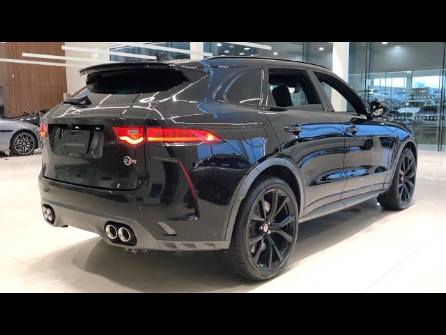 22 Jaguar F Pace Svr Carbon Black Metallic 550hp In Depth Video Walk Around Youtube