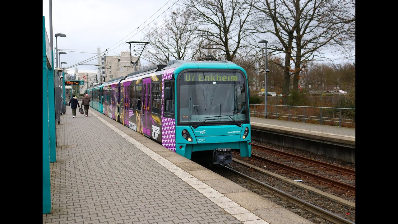 [U-Bahn Frankfurt] VGF U-Bahn Züge am Industriehof und in Heddernheim auf der C- und A-Strecke