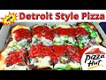 NEW Pizza Hut Detroit Style Pizza | Supremo and Our 3 Toppings were Beef, Onions and Green Peppers