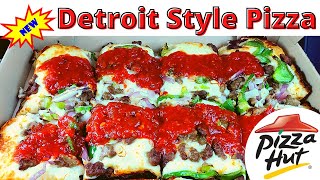 NEW Pizza Hut Detroit Style Pizza | Supremo and Our 3 Toppings were Beef, Onions and Green Peppers screenshot 5