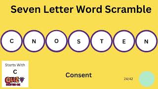 HARD Scrambled Word Game - Guess the Word (7 Letter Words) | QuizmasterOz screenshot 2