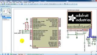 PIC18F4550 with SSD1306 OLED (128x64) Proteus simulation @simple-circuit
