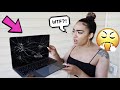 SMASHING HER LAPTOP, Then Surprising Her with MACBOOK PRO! (Cute Reaction)