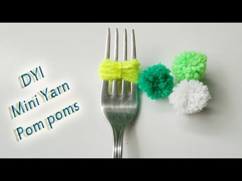 DYI || How to make Mini Yarn Pom Poms || Easiest Method