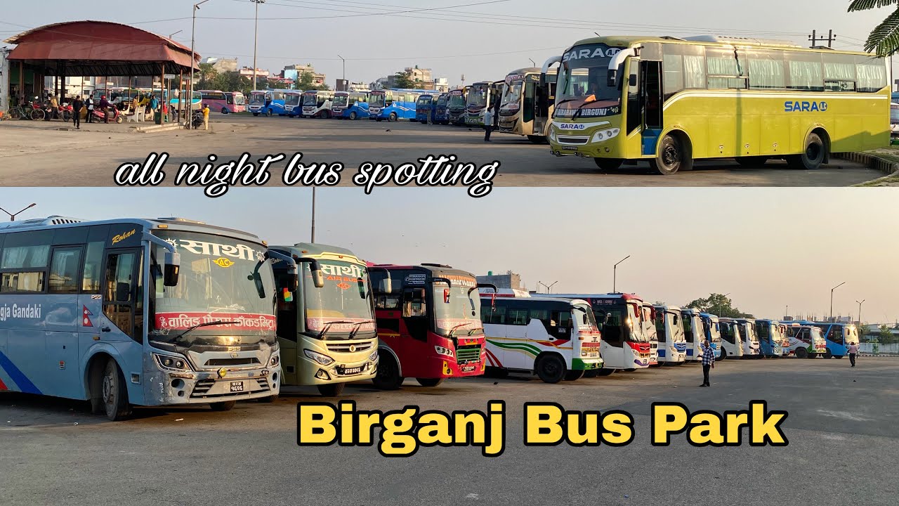 Birgunj Bus Park All Night bus Spotting 🚌