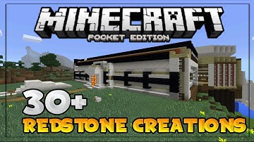 INCREDIBLE REDSTONE MANSION! (30+ Redstone Creations) - MCPE 0.15.1 - Minecraft PE (Pocket Edition)