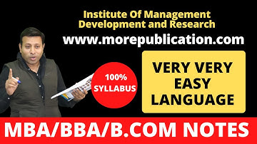 MBA BOOKS/NOTES IMDR|Institute Of Management Development and Research|EASY LANGUAGE|BBA NOTES/BOOKS