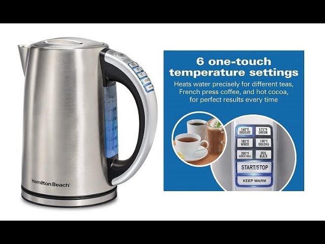 Hamilton Beach® 1.7 L Stainless Steel Electric Kettle With Led Light Ring &  Reviews