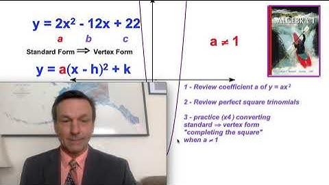 Convert Standard Parabola to Vertex Form when "a" not = 1