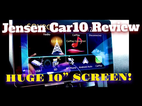 Jensen 10 inch screen! Car1000 car stereo review.