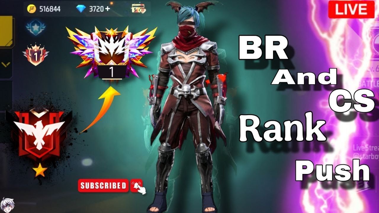 Free Fire livestream br rank push - YouTube