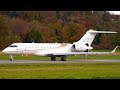 Bombardier Global 6000 Demonstrator ! Mountain View Take-Off at Bern