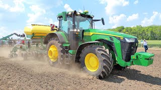 2 John Deere 8R 340, 6175R tractor demonstration 2021 8k 30fps
