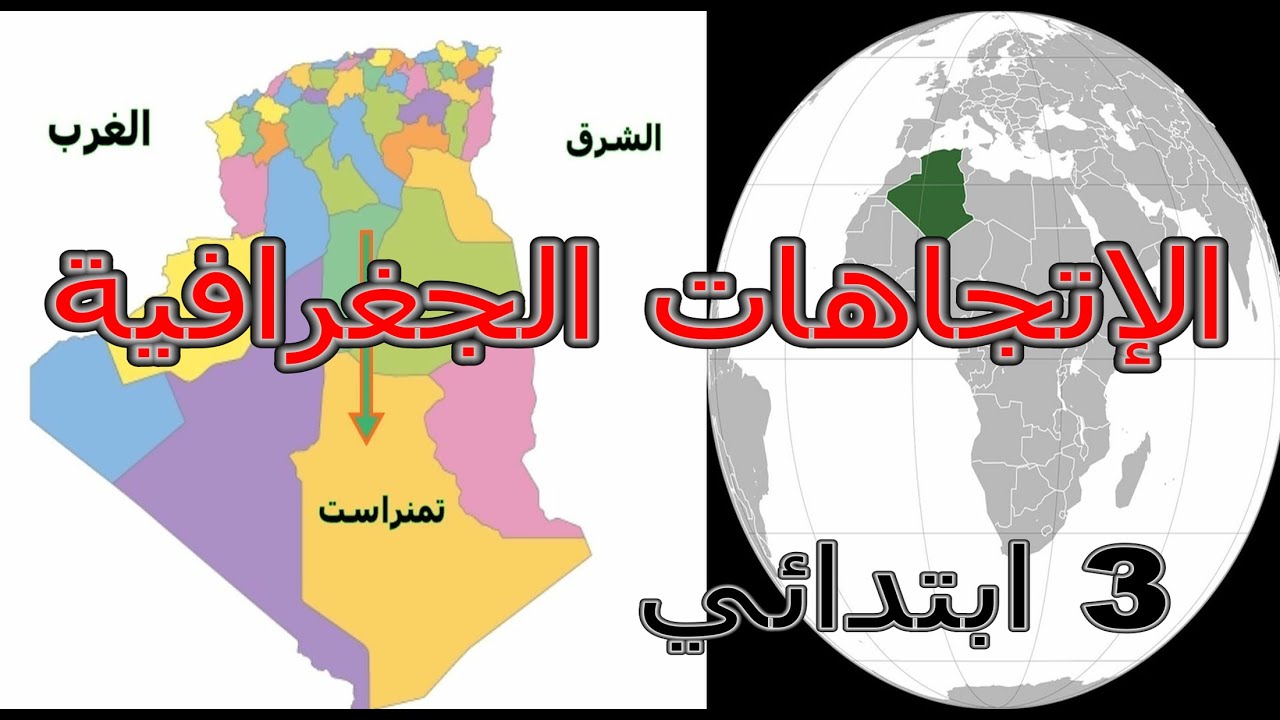 الاتجاهات الجغرافية للسنة الثالثة ابتدائي