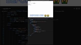 Before CSS 🤢🤮 After CSS 😈. //#tutorial #coding #shortvideo