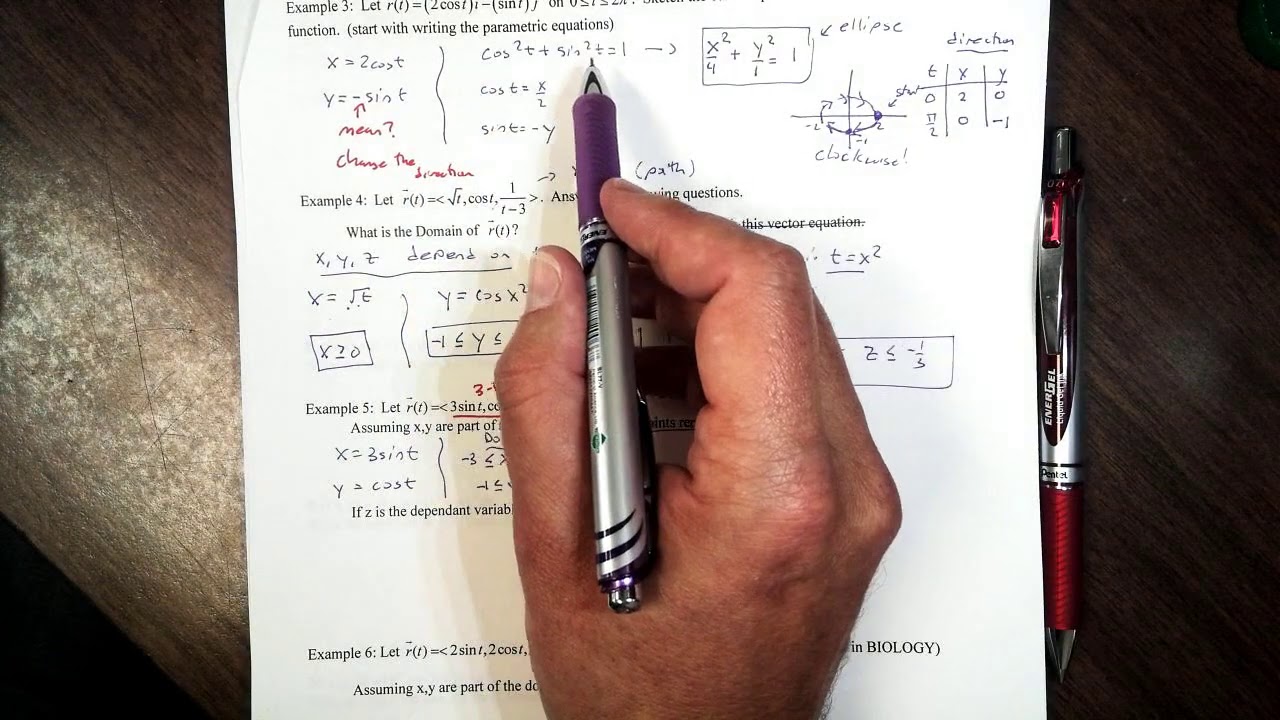 Vector Valued Functions Day 1 Part 2 - YouTube