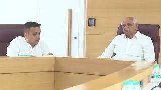 GUJARAT CM WATCHING LOCAL BODY ELECTION VOTE COUNTING FROM GANDHINAGAR