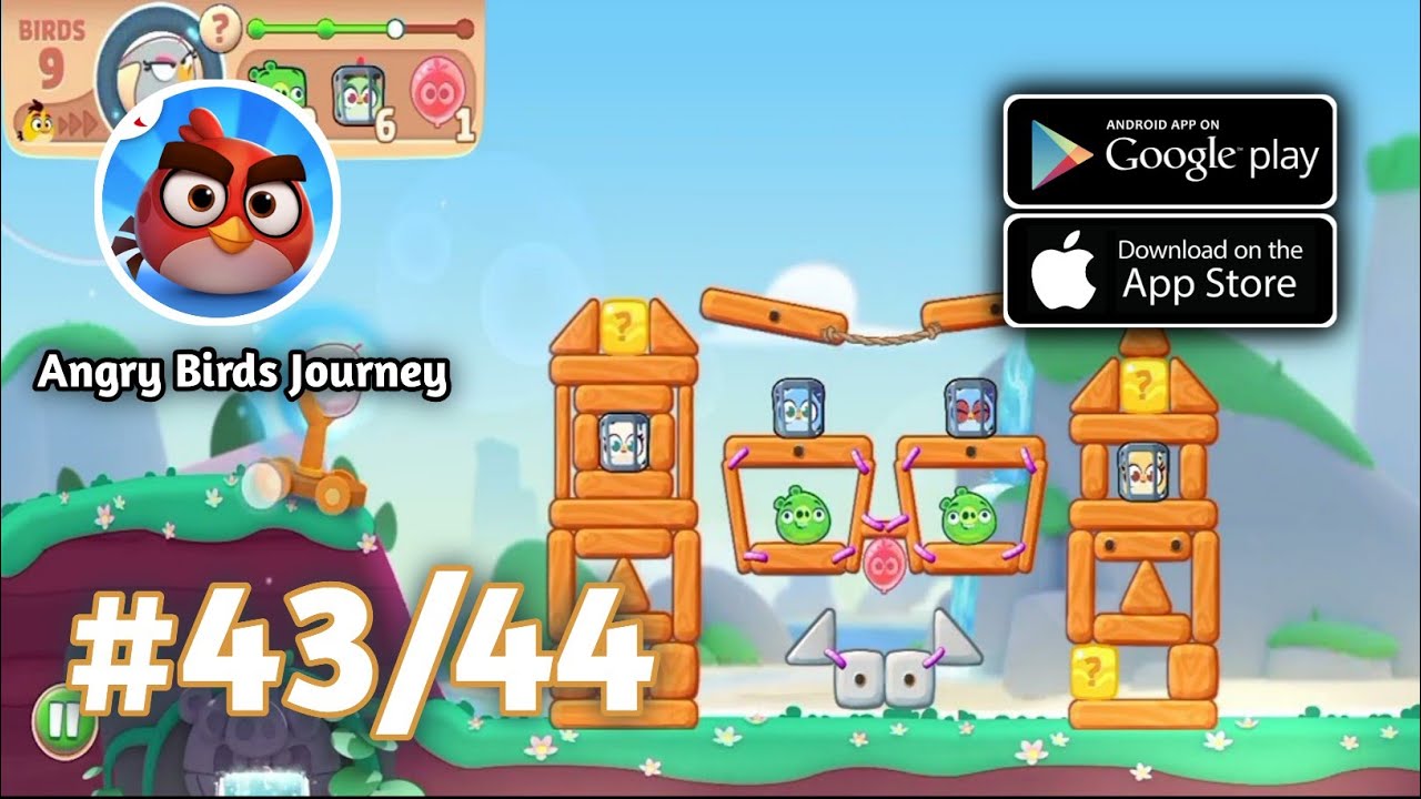 Angry Birds Journey Gameplay level 43 & 44