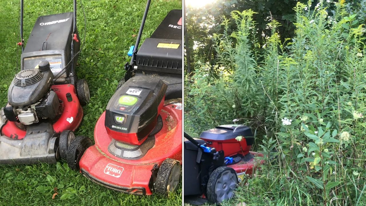 a “real” COMPARISON between “gas” and “electric” lawnmowers YouTube