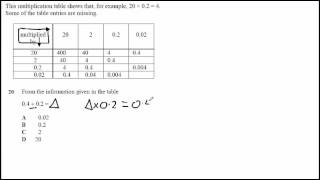 Q20 SAMPLE MATHS TEST 2 Solution