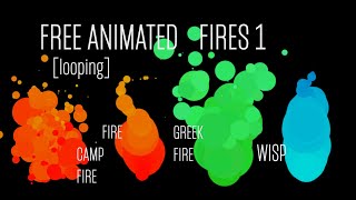 Free Green Screen Animated Fires 1 [Free green screen effects]