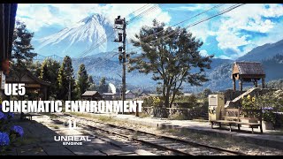 Unreal Engine Cinematic Environment Japanese Station Time laps