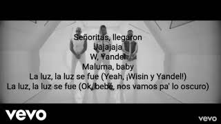 Wisin & Yandel, Maluma - La Luz(LETRA)