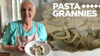 92 year old Enrichetta makes pansoti ravioli with walnut sauce! | Pasta Grannies