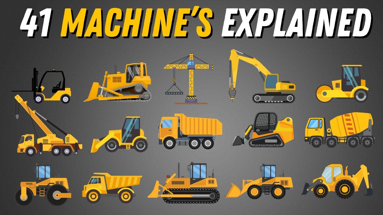 41 Construction Machines Explained in 12 Minutes - YouTube