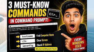 3 Command Prompt Commands You MUST Know!  Best for beginner ! In Hindi