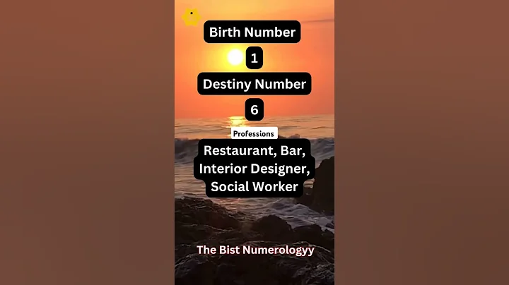 Top Professions related to Birth Number 1 (Moolank) and Destiny Number 6 (Bhagyank) in Numerology 🌟