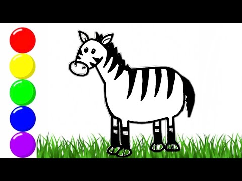 Zebra Rasm How To Draw a Zebra | Bolalar uchun zebra rasm chizish | рисуем зебру ...