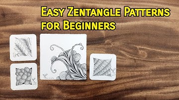 #Zentangle #2023多圖結合 - day 25 : Easy Zentangle Patterns for Beginners #finery #printemps #hibred