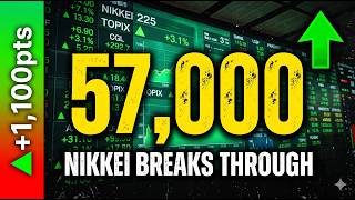 Japan Stock Market SURGE: Nikkei Breaks 57,000 After Month-Long Slump