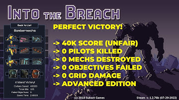 Into the Breach AE 40k Perfect Victory Unfair (Bombermechs)